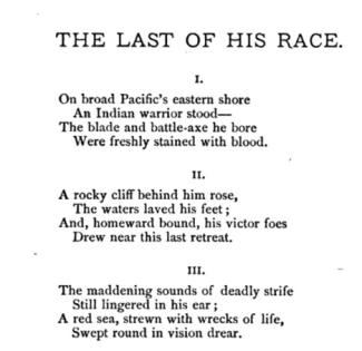 The Last of His Race" by Jane Thigpen from her Lover’s Revenge, p. 9. 